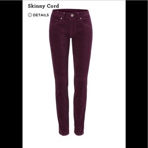 NIP, New in Packaging, burgundy Skinny cord. Size 10